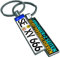SONZE Personalisierter Schlüsselanhänger Kennzeichen beidseitig bedruckbar mit Name Logo Foto Bild Wunschgravur – Individueller Auto KFZ Nummernschild-Anhänger Geburtstag Geschenk personalisiert