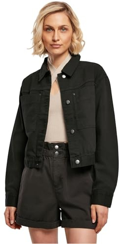 Urban Classics Damen Ladies Short Boxy Worker Jacket black, 3XL
