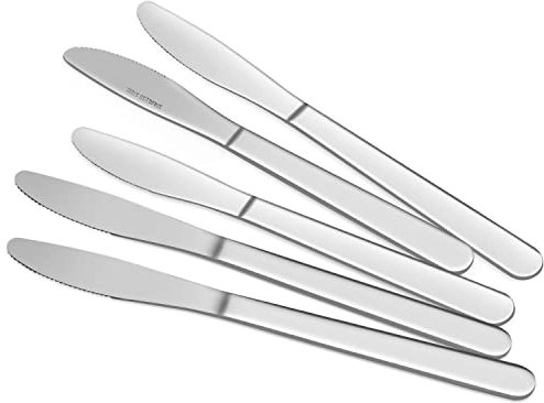 Funnydin Tafelmesser aus Edelstahl, 24 Stück Messer Set (8,3 Zoll/20cm), Edelstahlmesser, Hochglanzpoliert, spülmaschinenfest, Essmesser für Küchen und Restaurants