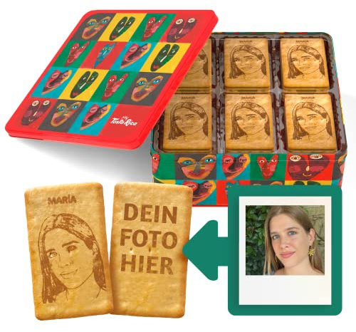 TostaRica - 60 Galletas Personalizadas con Foto y Dedicatoria - Regalo Original - Lata Mil Maneras de Amar