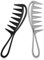 AOOWU Peine Puas Anchas, 2pcs Peine Pelo Rizado Antiestático, Peine Antitirones, Peines de Peluqueria Profesional para Salón y Hogar, Reduciendo Rotura Cabello