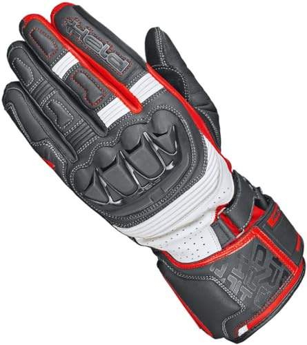 Held Revel 3.0 Lange Motorradhandschuhe aus Ziegenleder, Schwarz