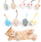 VSSHE Set di 9 Giocattolo per Gatti con Erba Gatta, Giocattoli di Erba Gatta, Gatto Mouse Giocattoli, Carini Peluche a Forma di Topo, Gioco Gatto Interattivo per Pulizia dei Denti, Coccolare e Giocare