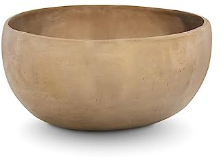 XDrum Therapeutische Klangschale Ton D - auf Ton D gestimmt - für Sakral-Chakra (Svadhisthana) - Durchmesser: ca. 18,5 cm - Gewicht: ca. 1000 g - handgemachte Bronzelegierung aus Indien