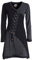 Vishes - Alternative Bekleidung - Asymmetrisches Langarm Damen Baumwoll-Keid Shirt-Kleid schwarz 40