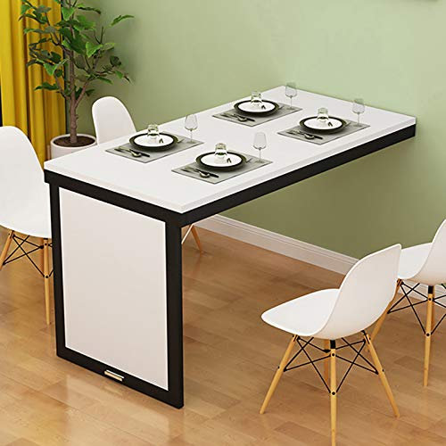 wandklapptisch klapptisch Wand wandtisch klappbar, Home-Office-Wandschreibtisch aus Holz, Klapptisch aus massivem Holz zur Wandmontage, für Büro, Schlafzimmer oder Balkon