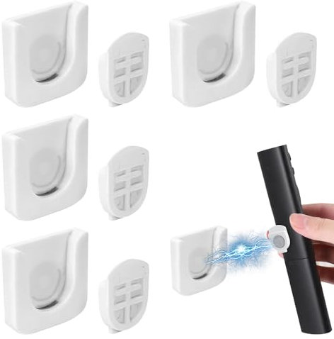 mizikuu Soporte de Control Remoto Magnético, 4 Piezas fuerte Soporte Magnético Para Mando a Distancia, Soportes De Montaje En Pared Sin Agujeros De Perforación, Para Hogar, Lugar De Trabajo y Escuela