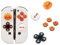GeekShare Paquete de 4 empuñaduras de Silicona para Interruptor/OLED/Switch Lite, con diseño Antideslizante para Controlador Joy con, Calabazas y Fantasmas