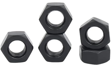 Qrity 10 Piezas Tuercas Hexagonales M14, Tuercas, Tuercas hexagonales negras, Fijación de tuerca, Para empernado y tuerca, Mantenimiento de objetos en su lugar