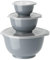 Rosti Margrethe Schüssel Set, Rührschüssel Set, 6-Teilig mit 3 Rührschüsseln und 3 Deckel, Teigschüssel aus Recycelbarem Kunststoff, 0,25 Liter, 0,75 Liter und 3 Liter, Dusty Blue