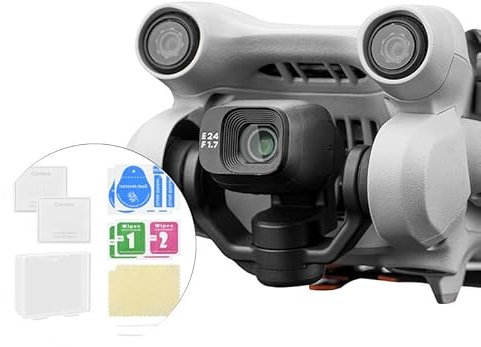 INF Confezione da 2 protezioni per obiettivo drone per DJI Mini 3/Mini 3 Pro, vetro temperato di alta qualità, proteggi il tuo obiettivo, pellicola temperata, trasparente