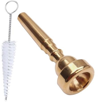 BESTonZON Trompetenmundstück Aus Kupfer Für Anfänger Mit Reinigungsbürste Hornmundstück Zubehör Für Trompetenreinigung