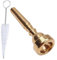 BESTonZON 2pcs Trompete Zubehör Set Bugle Horn Reinigung Pinsel Trompete Mundstück Reiniger