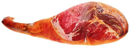 Toyvian 3D-Simulationskissen In Schinkenform Plüsch-Schinken-Kunstfleisch-Rückenkissen -Stofftier Bett Sofa Lustiges Umarmungskissen Für Männer Kinder Büro Reisen Wurfkissen