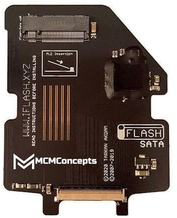 iFlash Sata v10 M.2 Adapter for iPod Video Classic 5th 6th 7th SSD Solid State Drive by MCMConcepts