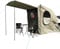 TentHome Waterproof SUV Tailgate Tent Awning Canopy with Floor, Car Tent Attachment for Camping Hatchback,Fit for CUV, SUV and Minivans (Warm Grey (with poles))