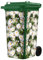 Nezyo 240L Wheelie Bin Stickers Covers Self Adhesive Stickers Decorative Full Coverage Dustbin Decals for Wheelie Bin Home Garden Indoor Outdoor Decoration(Daisy Flowers)