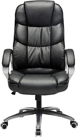 CYYHGD Bürostuhl Chefsessel Bürostuhl Spielstuhl mit hoher Rückenlehne 360 Grad drehbarer Chefsessel Ergonomische Armlehne Gepolsterter Sitz Stuhl (Farbe: Schwarz) benötigt Bequemes Jub
