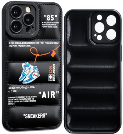 CHBSHENG Cool Phone Case for iPhone 13 Pro Max Case for Boys Men Street Design Aesthetic Shockproof Basketball Sneaker Sports Designer Cases Compatible with iPhone 13 Promax Black