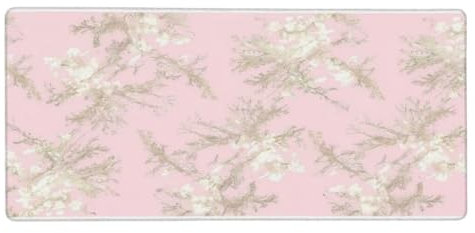 Rosa Alfombrilla Ratón, Mousepad Paisaje Grande Raton Gaming Alfombrilla XXL 1200x600x3mm, Alfombrilla Escritorio con Base de Goma Antideslizante y Bordes Cosidos para para Jugadores, Portátil N1-116