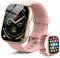 Smartwatch Herren Damen, 1,95 HD Touch Fitnessuhr mit Telefonfunktion, Smart Watch Fitness Tracker mit Pulsmesser Schlafmonitor Schrittzähler, IP68 Wasserdicht, 110+Sportmodi Sportuhr, Roségold