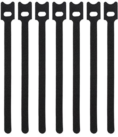 Parthan 50 fascette stringicavo in velcro, fascette riutilizzabili per cavi TV, cavi PC e organizzazione da scrivania, fascette stringicavo piccole, per mantenere la scrivania ordinata, 12 x 150 mm