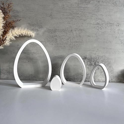 Osterei Kerzenhalter Silikonform, Silikon Gießform Ostern, Ostern Ei Silikonform, Silikonform Frühling, Hohle Ei Seifen Gips Gussformen, Antihaft Kerzen Bastelform Ornament