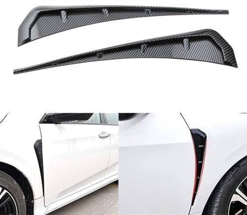 WEDSLK 2 Stück Auto Seiten Entlüftungs Aufkleber für Kia Ceed SW GT Proceed GT/XCeed GT, Lufteinlass Auto Aufkleber, Lufteinlassgitter Dekorationszubehör,B/Carbon Fiber