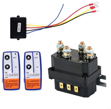 URPIZY Treuil électrique 12 V 250 A avec télécommande et relais de treuil pour ATV UTV