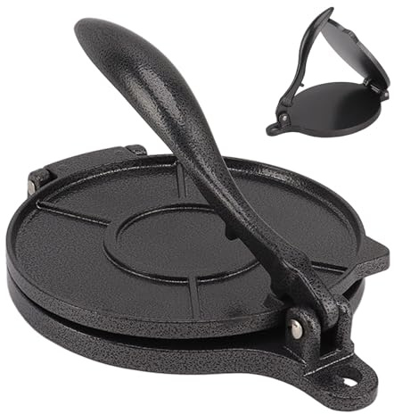 Cocoarm Aluminium Alloy Tortilla Press 16cm Manual Taco Maker for Homemade Flour Tortillas Corn Tortillas Burritos Quesadillas Flatbread Pancakes Black