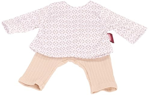 Götz 3403591 Kombi Nature – Puppenbekleidung Gr. S – 2 teiliges Bekleidungs – und Zubehörset für Babypuppen von 30 – 33 cm