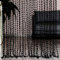 AQCQDQ Türvorhang Perlen, Fransenvorhang, 100 x 200 cm Perlenvorhang für Türen, Raumteiler, Fenster, Flur, Eingang, Wandschrank, Kettwirkverfahren Polyester (Schwarz)
