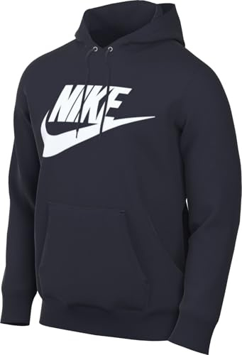 Nike Club Fleece-Hoodie Für Herren, Obsidian/Obsidian/White, FN3868-451, XS