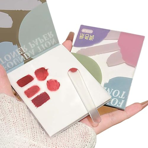 Wet Palette Paper 100 Sheets Fountain Mixing Gel Nail Pigment Tools | Nail Design Plate for Salon Manicure DIY Cosmetic Foundation Concealer Eyeshadow Liquid Blush Craft