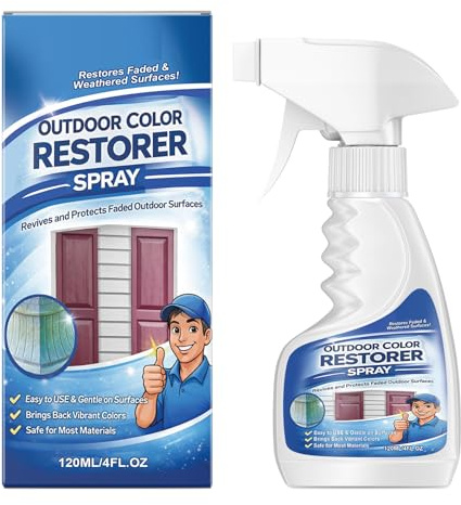 Outdoor Color Restorer Spray, rejuvenate outdoor restorer, revives faded furniture fabric more, Color Restoration Spray for Car Trim, Furniture, Shutters, Fabric, Tents, Backpacks (1pcs)