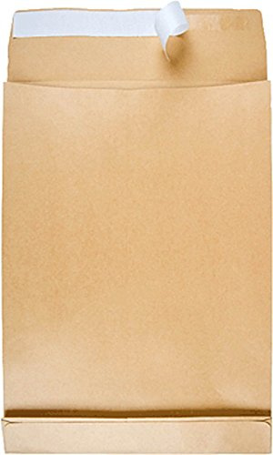 Faltentaschen mit Klotzboden, HK/3005234 E4 braun Kraftpapier 140 g/qm Inh.100
