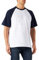 Fruit of the Loom Herren Baseball T-Shirt, White/Black, L