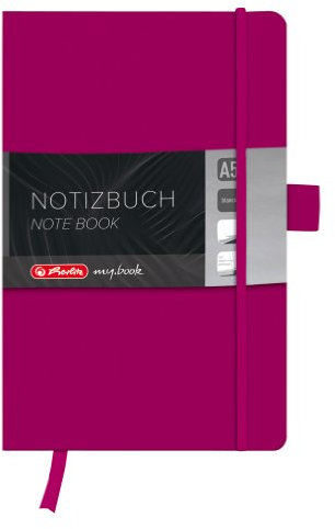Herlitz 11369022 Notizbuch my.book Classic A5, 96 Blatt, blanko, berry