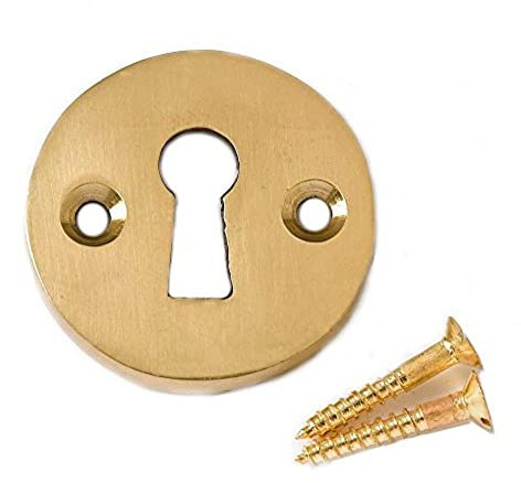 Bulk Hardware TM BH04340 Victorienne Serrure écusson ouverte en Laiton, Blanc, 35 mm