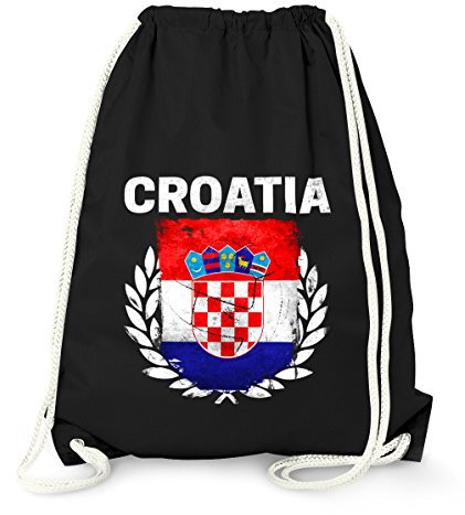 Football World Cup Croatia Flag Vintage Croatia Flag Gym Bag Gym Bag Moon Works® black Size:One size