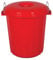 S&MC Gardenware Small 50L / 70L Coloured Plastic Bin Outdoor Rubbish Dustbin Animal Feed Seed Storage (50L, Red)