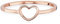 cai Damen Ring 925/- Sterling Silber rotvergoldet ohne Stein rot 135270136