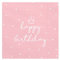 PartyDeco Servietten Happy Birthday rosa 33x33cm/20St.