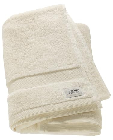 SCHÖNER WOHNEN Premium Duschtuch 70x140 cm - saugstark - Luxus Badetücher weiß - 100% Baumwolle - als Handtuch-Set kombinierbar - Frottee Kinder - Öko-Tex