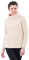 SAOL 100% Merino Wool Irish Fisherman Knitted Funnel Neck Ladies Long Loose Fit Sweater Jumper (Natural, X-Small)