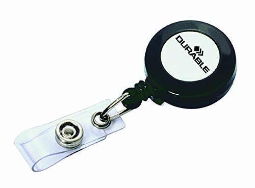 Durable Secure Retractable Clip Badge Reel for ID Cards and Keys (Pack of 10) 8152/58