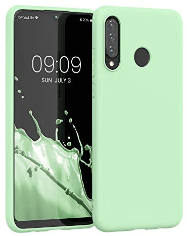 kwmobile Funda para Huawei P30 Lite Carcasa - Ultrafina de TPU y Silicona con Bordes elevados anticaídas - Menta Mate