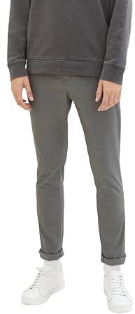 TOM TAILOR Denim Herren 1008253 Slim Fit Chino Hose Mit Gürtel, 10952 - Castlerock Grey, 34W / 34L EU