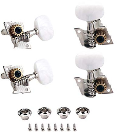 Milisten 5 Stück Banjo Saiten Tuning Pegs Gitarre Tuner Mechaniken Knöpfe Tuning Schlüssel für Akustik E-Gitarre Ukulele Banjo (Silber)