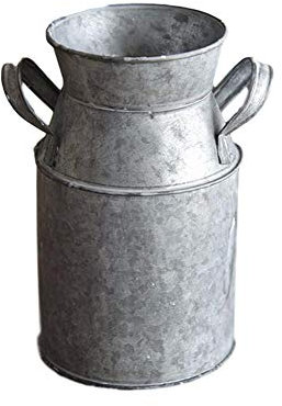 Shabby French Style Milk Can Landhaus Rustikale Vase, Landhaus Stil Blumenvase Eisen Metall Pflanzer Topf Pflanzenhalter Dekorative Pflanzentopf Mit Henkel Für Hochzeit, Wohnaccessoire, Garten Deko